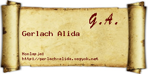 Gerlach Alida névjegykártya